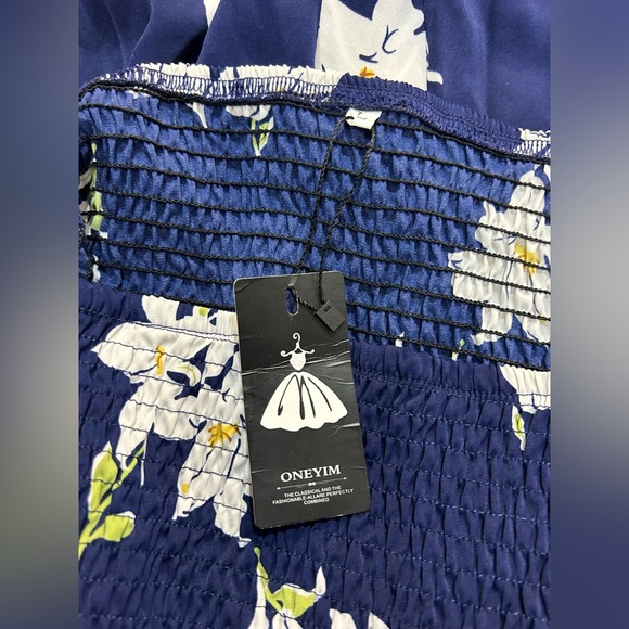 NWT Women’s floral off the shoulder dress size large - Picture 3 of 7